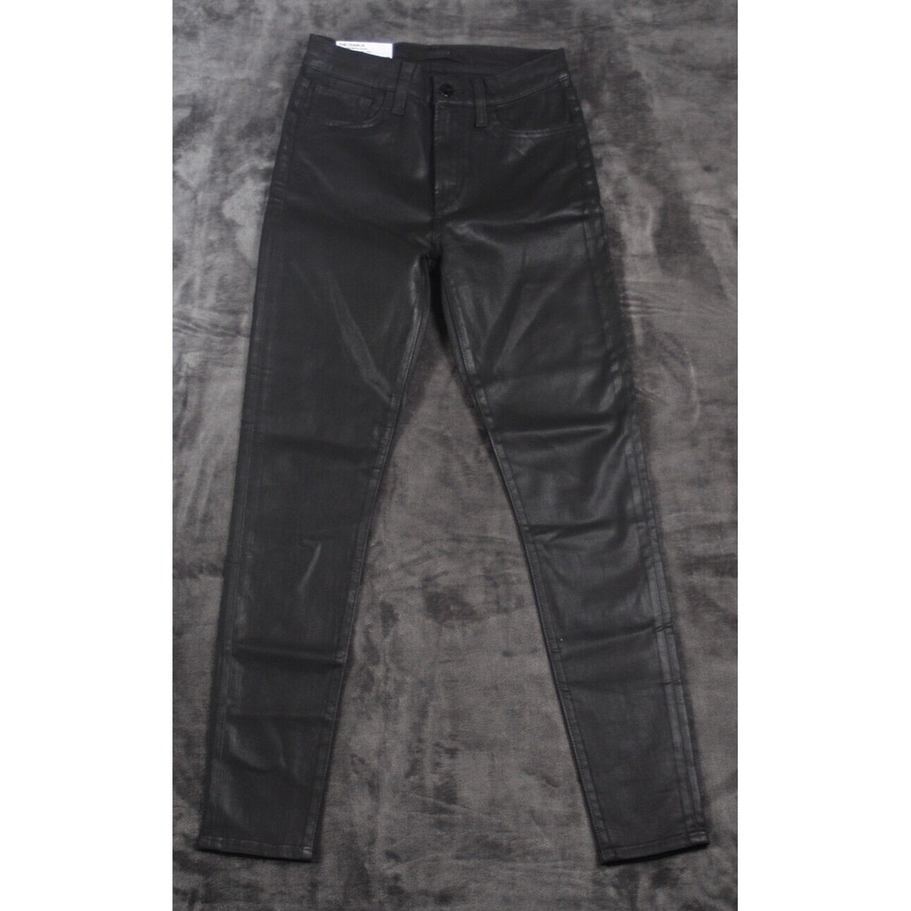 Joe's Jeans Womens Size 24 Black The Charlie Coated High Rise Ankle Skinny NWT